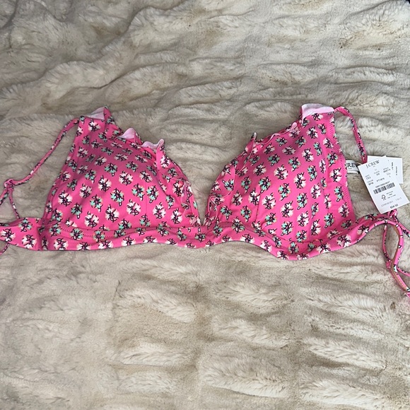 NWT J Crew Pink playful floral bikini - Picture 3 of 6